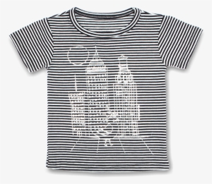 Nyc Skyline Graphic T, Black & White Stripe - New York City #567964