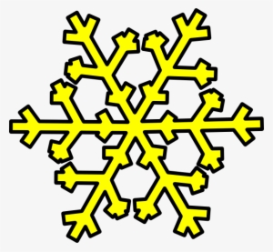 Yellow Snowflake Clip Art At Clker - Snow Clipart #567984