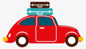 Free Stock Travel Hand Painted Color Cartoon On Vacation - Auto Dibujo Png #568042