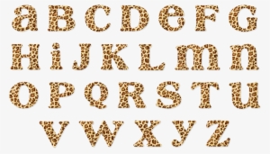 Cheetah Print Font - Leopard Print Alphabet Letters #569556