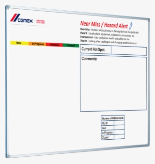 Cemex Customer Printed Hazard Alert Whiteboard - Printing #5604119