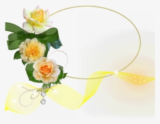 Cluster, Whitish Yellow Roses, Bow, Transparent - Rosas Amarelas Png #5604915