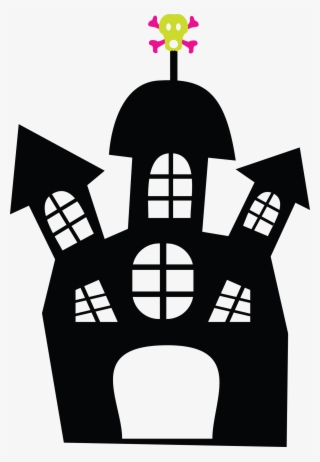 Halloween - Hauntedhouse - Minus - Clip Art - Halloween Haunted House Cliparts Black And White #5608898