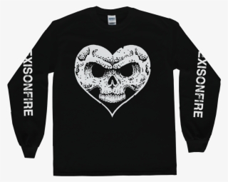 White On Black Heart Skull Longsleeve - Alexisonfire Shirt #5609309 White On Black Heart Skull Longsleeve - Alexisonfire Shirt #5609309