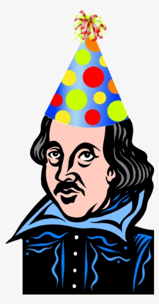 Cartoon Shakespeare With Birthday Hat - William Shakespeare #5610207