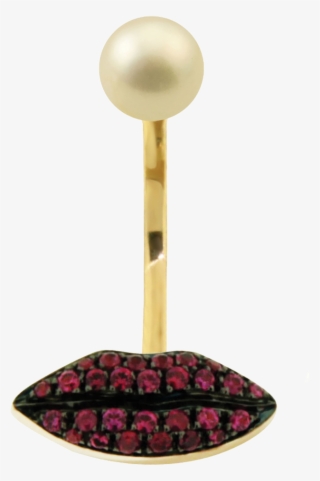 Lips Piercing Earring - Delfina Delettrez Delfina Delettrez Ruby Lips Earring #5610607