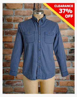 Button Down Pigment Dyed Canvas Shirt - Shirt #5612042