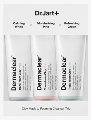 Clay Mask To Foaming Cleanser Trio - Dr Jart Whitening Water Drop #5615167