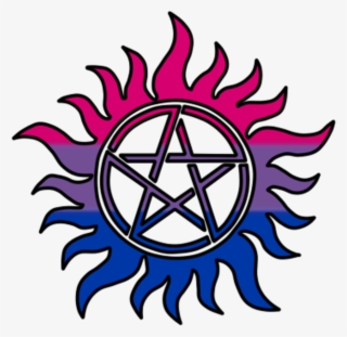 Bi Pride Supernatural Antipossesion - Supernatural Symbol Throw Blanket #5619900