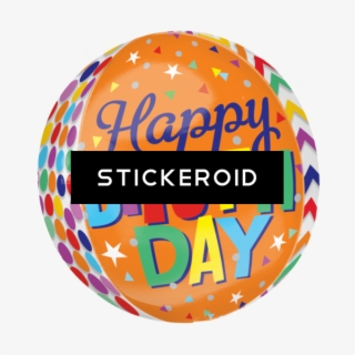 Happy Birthday Foil Balloon - 16" Orbz Happy Birthday Patterns Foil Balloon #5621003