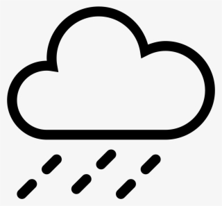 This Is A Drawing Of A Rain Cloud That Is Flat On The - Rainy Icon #5621951