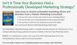 Marketing Strategy - Small Business Owner's Guide To Local Lead Generation: #5622622