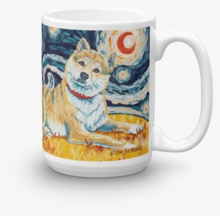 Shiba Inu Starry Night Mug-15oz - Dog #5627231