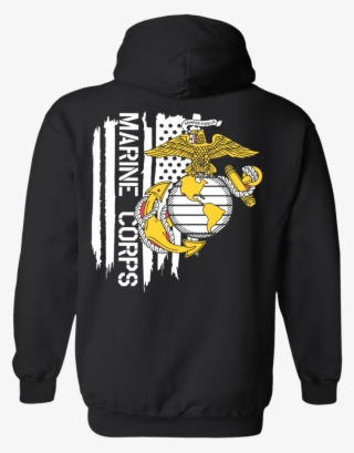 Usmc Marine Ega Eagle Globe Anchor Flag Hoodie - Flag Of The United States Marine Corps #5628900