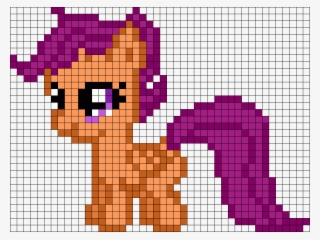 Scootaloo My Little Pony Perler Bead Pattern / Bead - Minecraft Pixel Art My Little Pony #5628961
