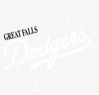 Great Falls Dodgers Logo Black And White - Paper Product #5630792