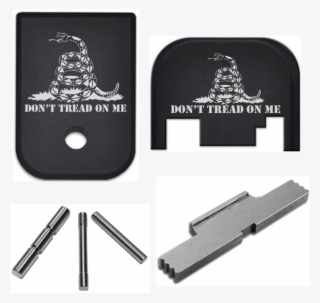 Upgrade Bundle For Glock Models 17-41 - Don't Tread On Me Design Rear Slide Cover Plate For #5635340 Upgrade Bundle For Glock Models 17-41 - Don't Tread On Me Design Rear Slide Cover Plate For #5635340