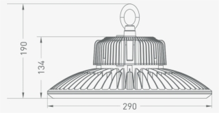 100w Led Ufo High Bay Light </br>mhb659/mhb660 - Sketch #5636692