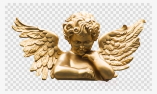 Gold Angel Statue Png Clipart Cherub Clip Art - Три Новеллы Из Жизни Ангелов #5637901