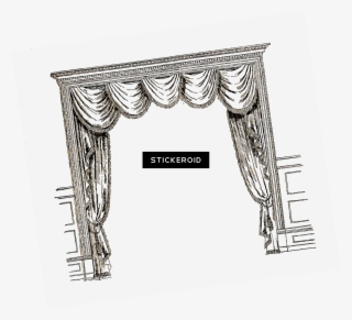 Open Door With Curtains - Curtain Para Colorear #5640176