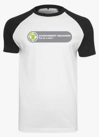 Achievement Unlocked T-shirt Raglan Tee White - Flaming Star Punkrock Society Men-shirt #5641482