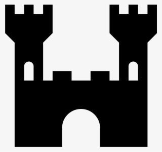Picture File Simpleicons Places Shape - Castle Black And White Icon #5658257