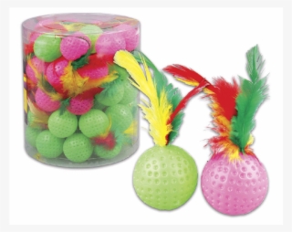 Cat Toy Feather Ball - Cat Ball With Feather #5660361