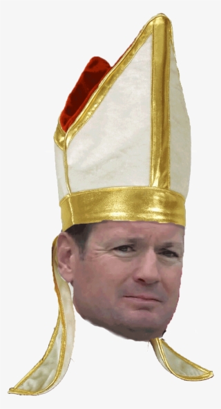 Pope Hat Png - Pope Bishop Costume Hat Adult One Size #5660420