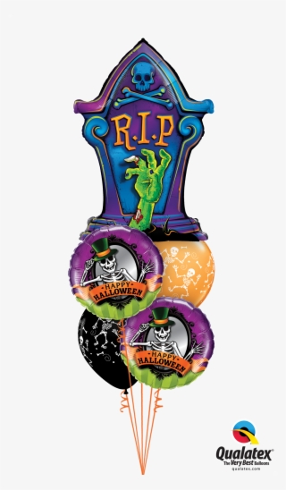 Party Ghoul Balloon Bouquet - Halloween Skeleton Mirror Foil Balloon #5660472