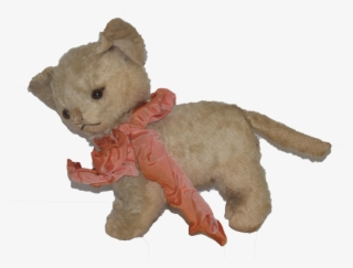 Old Doll Cat Toy Mohair Stuffed Cat Kitten Kitty Jointed - Teddy Bear #5660802