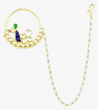 Peacock Nose Ring - Multi Colour Jadau Kundan Nose Ring Nath Jewellery #5661576 Peacock Nose Ring - Multi Colour Jadau Kundan Nose Ring Nath Jewellery #5661576