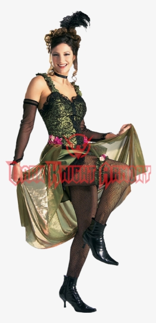 1920s Girl Png Black And White Download - Adult Saloon Girl Costume Rubies 56134, Size: Large, #5662847