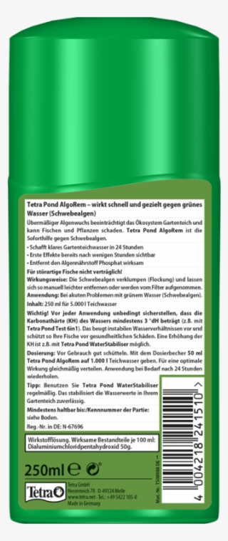 Tetra Algorem 500 Ml - 250ml Tetra Pond Algorem Green Water Treatment #5665188