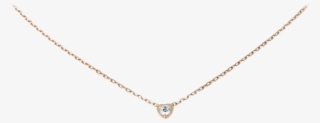 Diamants Légers Necklace, Heart Motif, Mmpink Gold, - Mặt Đá Dây Chuyền #5666045
