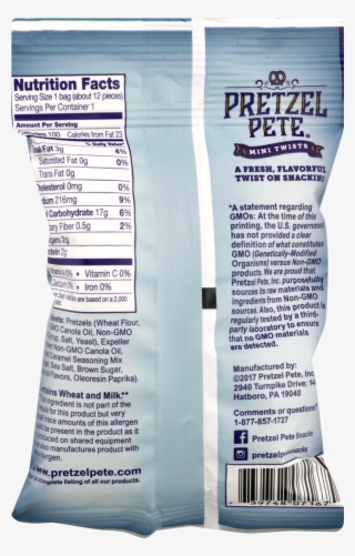 Pretzel Pete Mini Twists, 100 Calorie Pack, Salted #5669759