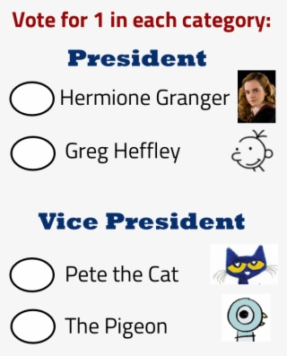 A Mock Ballot For Kids Who Can Choose Between Hermione - Diary Of A Wimpy Kid #5669824