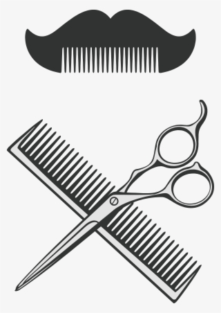 Clipart Transparent Bannana Clip Comb - Scissors And Comb Png White #5670515