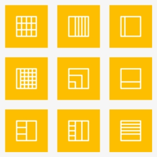 Layouts Outline Icon In Style Flat Square White On - Icon #5671149