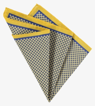 Cotton Pocket Square Geometric Yellow - Triangle #5671268