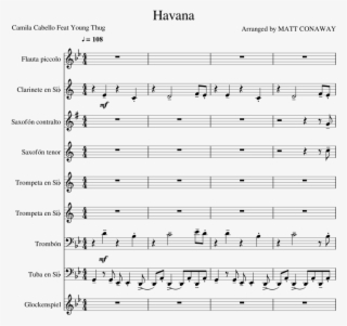 Havana Sheet Music For Clarinet, Piccolo, Alto Saxophone, - Young Dumb And Broke Clarinet Sheet Music #5671569