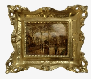 Vintage European Enhanced Hand Painted Print Street #5671649 Vintage European Enhanced Hand Painted Print Street #5671649