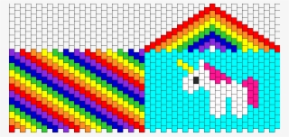 Rainbow Unicorn Wallet Bead Pattern - Bead #5671764