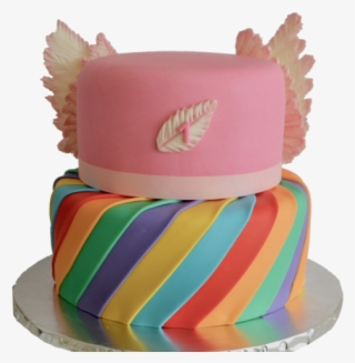 2 Tier Rainbow Unicorn Cake With Wings By Sugar Street - Cake #5672098