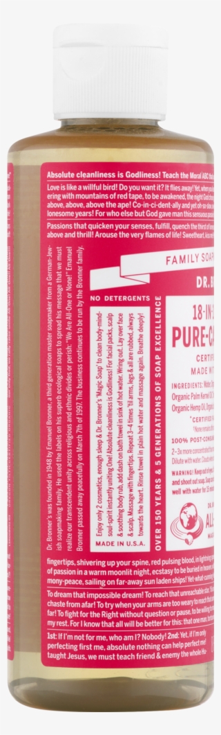 Bronner's Organic Pure Castile Liquid Soap Rose 8 Fl - Bottle #5673589