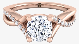 Diamond Cushion Cut Engagement Ring With Pave Infinity #5675802