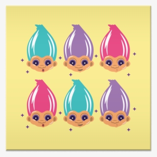 Azulejo Troll Doll De Estúdio Natona - Throw Pillow #5680976