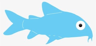 If You Look Carefully, You'll Be Able To See Them Scooting - Blue Fish Silhouette #5682627