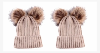 Bobble Winter Hats - Ladies Womens Winter Knitted Beanie Ski Hat Detachable #5683492