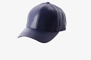Navy Blue Leather Baseball Cap - Baseball Cap #5683785