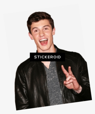Allpng File Load Mend Png Shawn Mendes Peace Sign Emoji - Leather Jacket #5686603